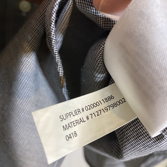 Polo Ralph Lauren Mens 17.5 34/35 Easy Care Button Up Shirt Black Houndstooth - Picture 7 of 7